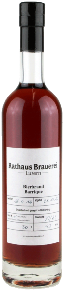 amstutz BIERBRAND BARRIQUE Rathaus Brauerei Luzern 50 cl / 43 % Schweiz